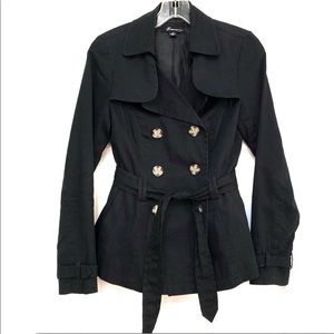 COPY - Forever21 short black trench coat